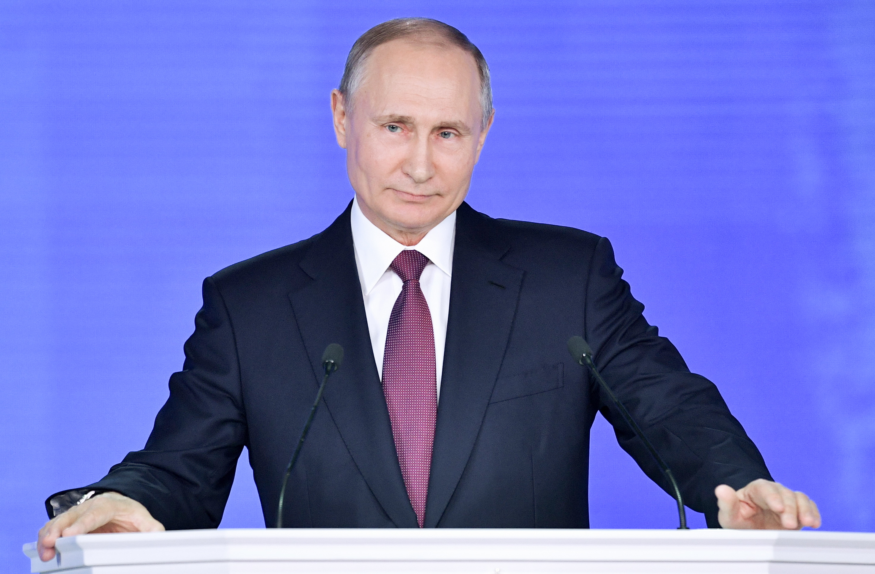 Putin at Federal Assembly of the Russian Federation, at Moscow’s Manezh Central Exhibition Hall