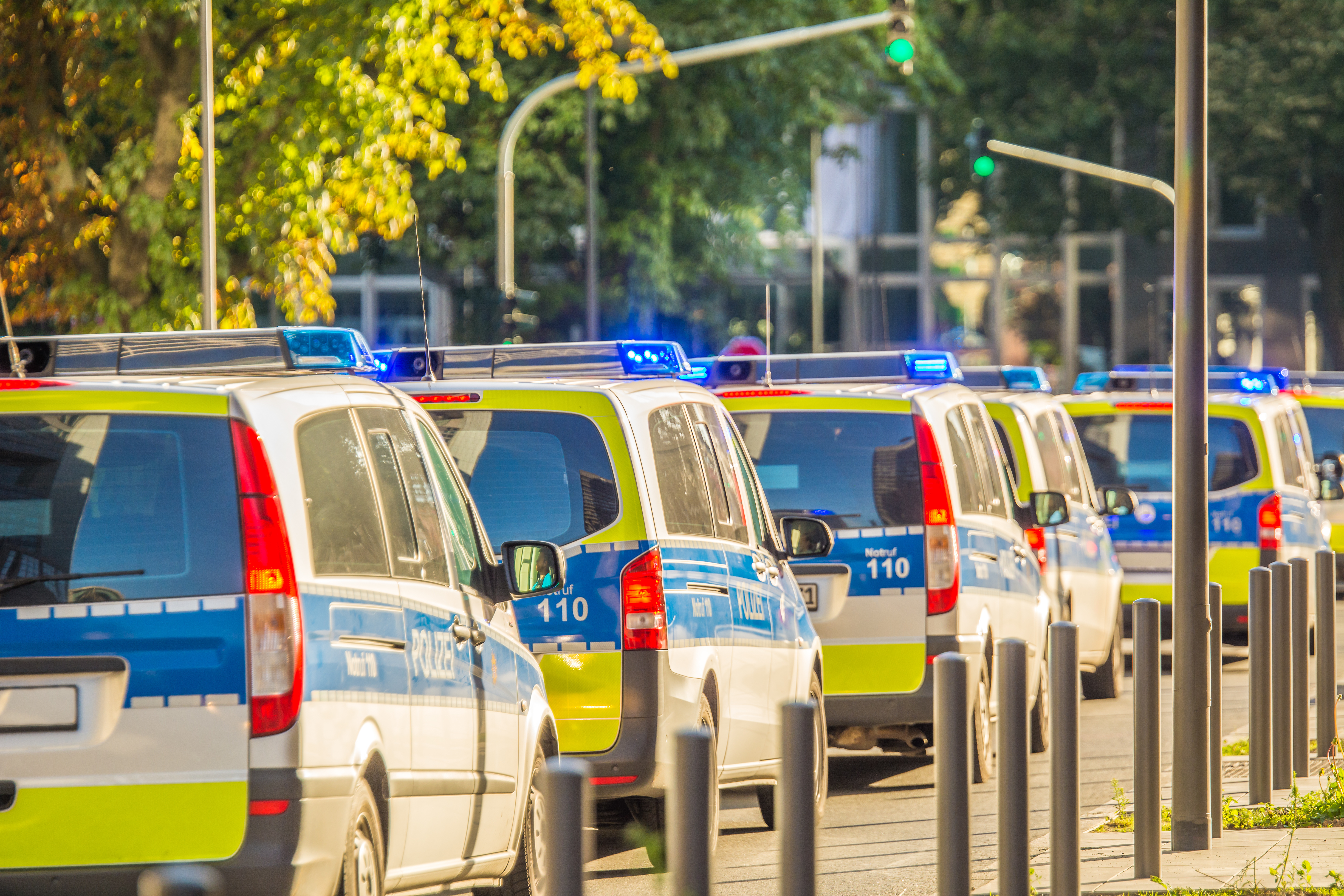 Polizei-Kolonne