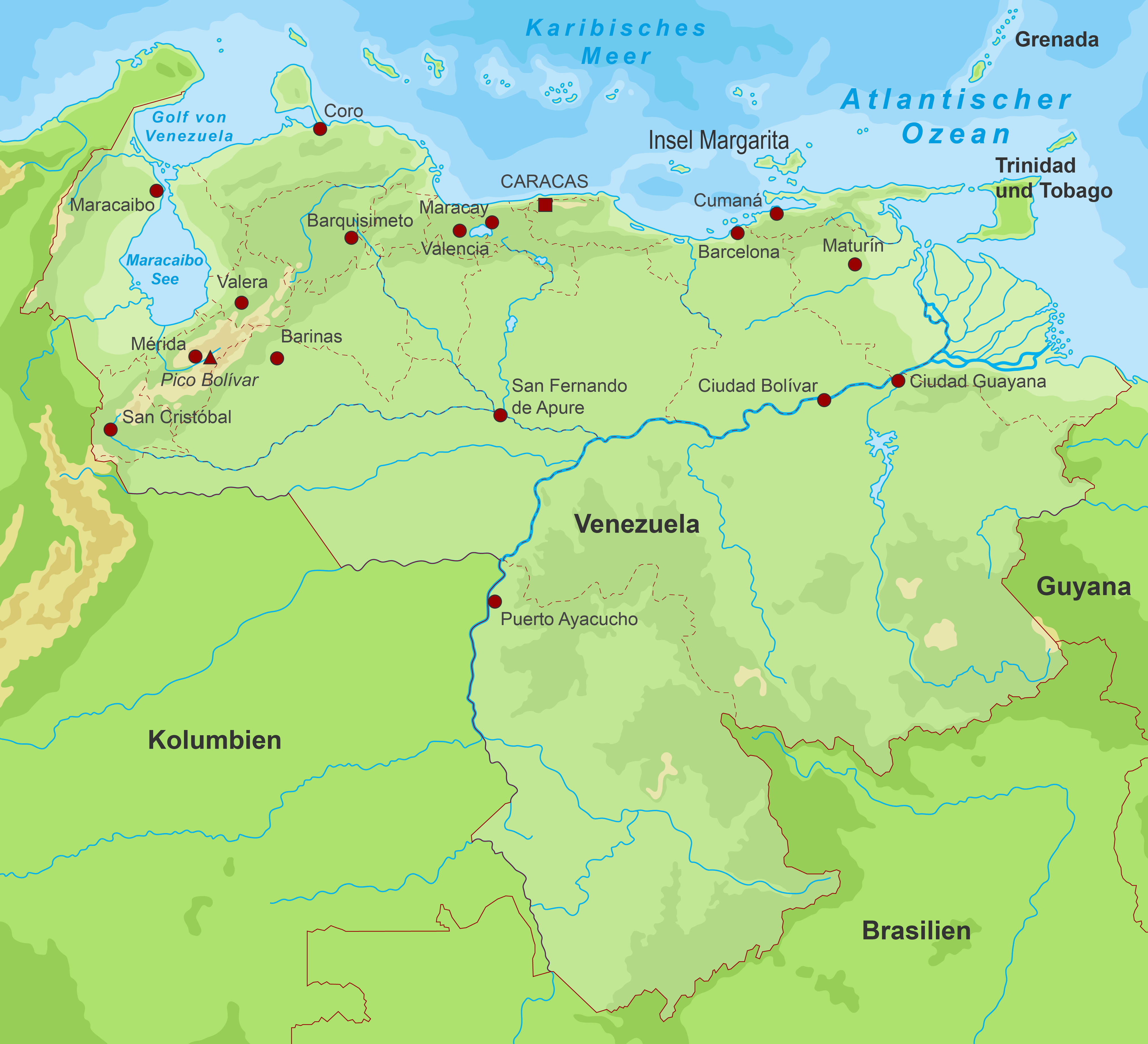 Venezuela Landkarte