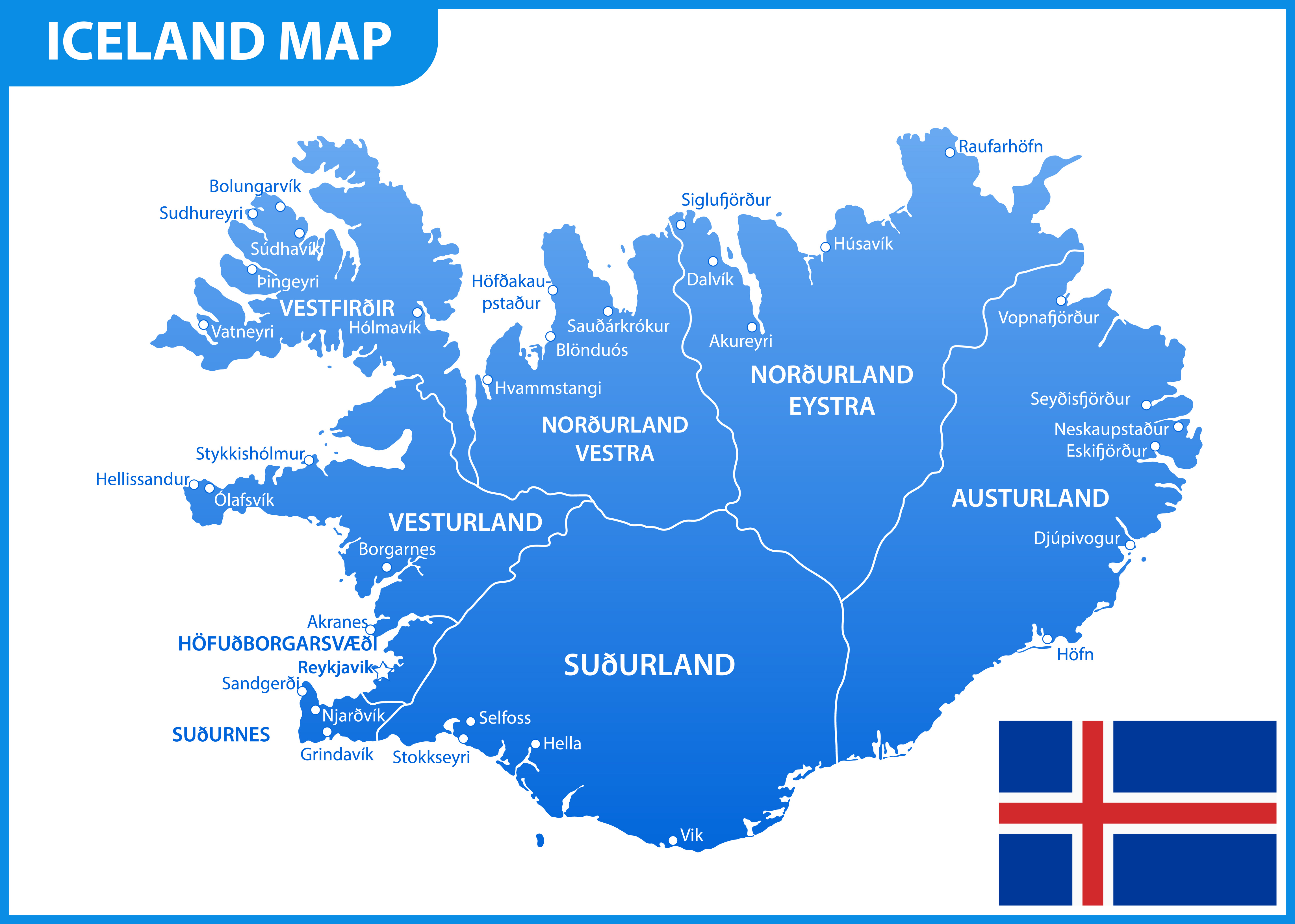 Island Landkarte